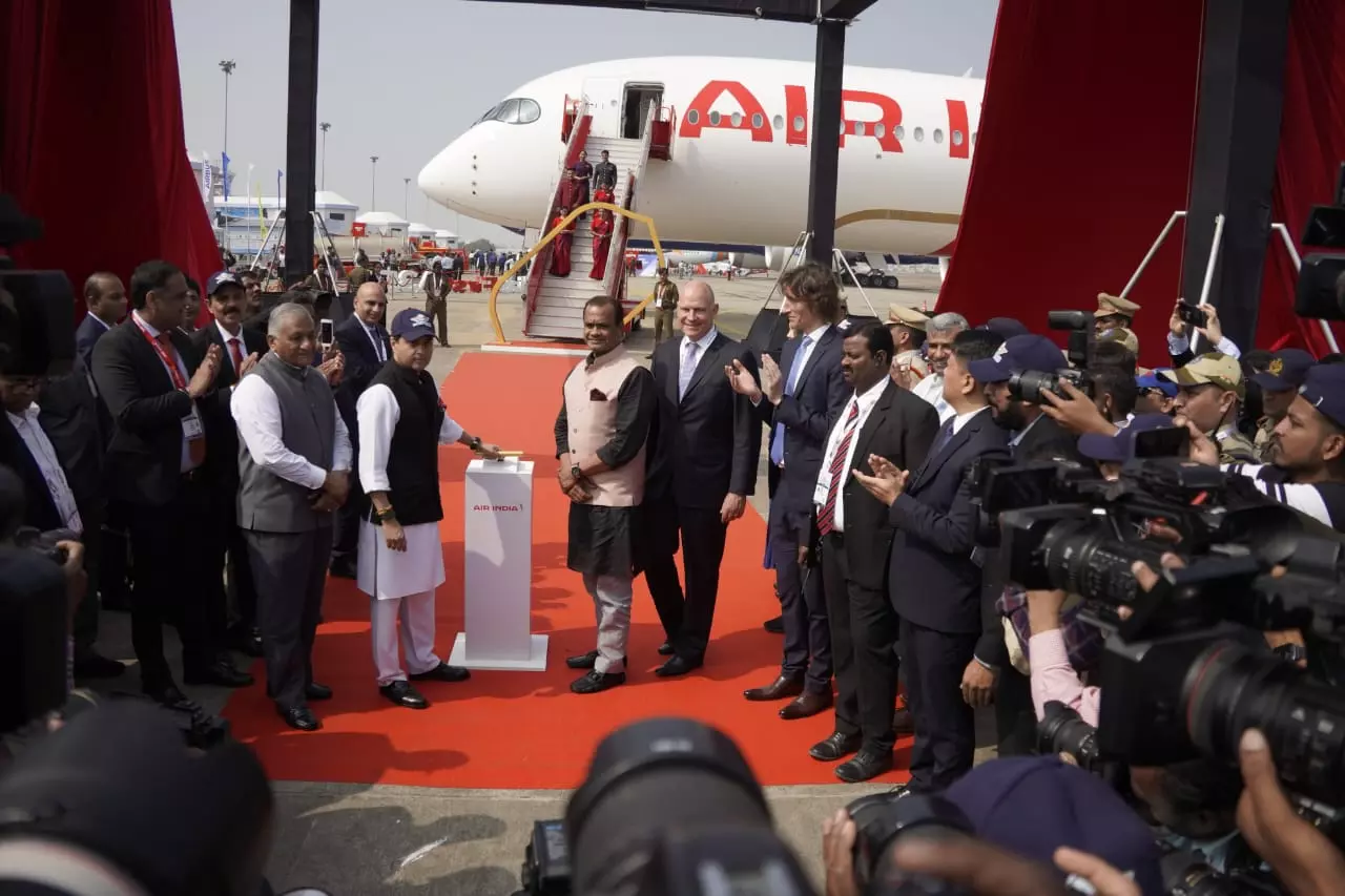 Scindia Inaugurates Air Indias First Airbus A350