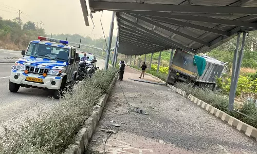 ORR Cycle Track Damaged by Heavy Vehicle at Janawada