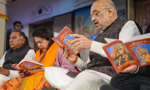 Amit Shah, BJP Leaders View Ram Temple Event at Temples