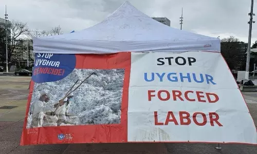 Protest in Geneva Against Chinas Human Rights Violations