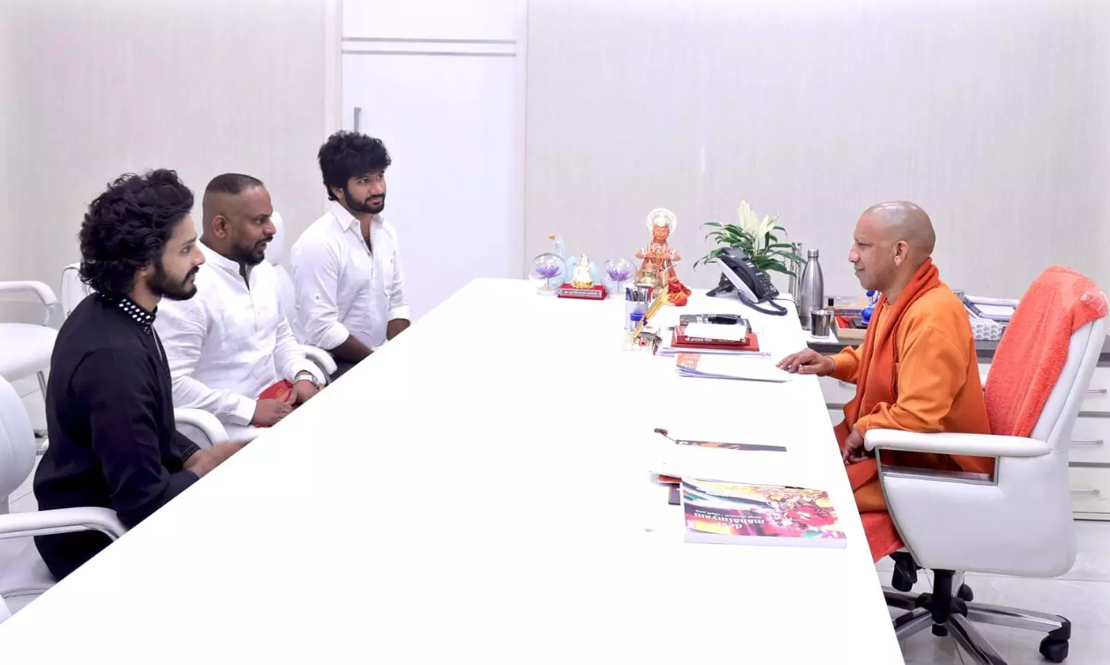 HanuMan Director and Actor Meet UP CM to Discuss Film Success
