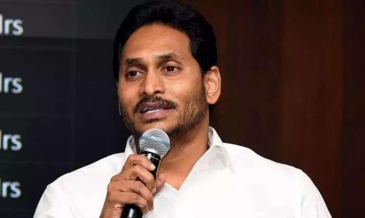 Jagan hands over B forms to 3 YSRC candidates for RS polls