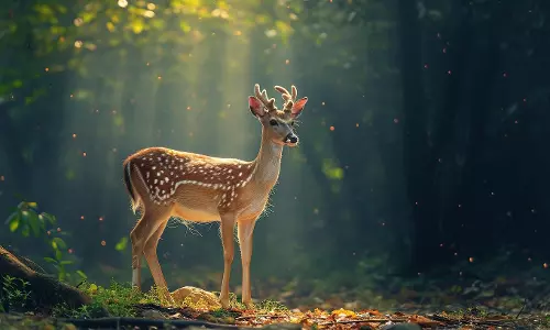 Spotted Deer dies after dog attack in Kurnool Spotted Deer dies after dog attack in Kurnool