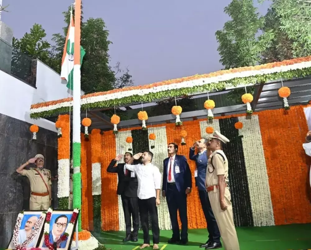 CM Revanth Reddy Attends Republic Day At Home CM Revanth Reddy Attends Republic Day At Home