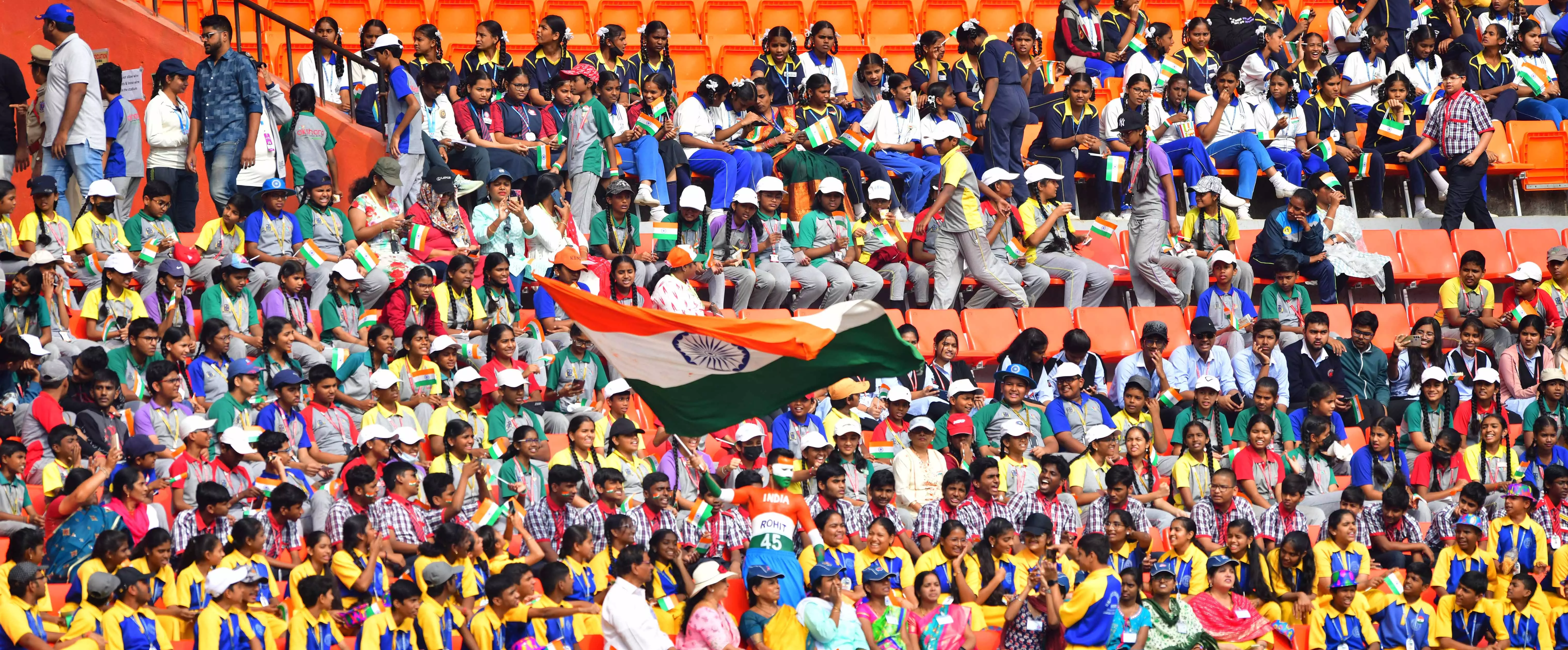 Uppal Stadium Caught in Republic Day Spirit