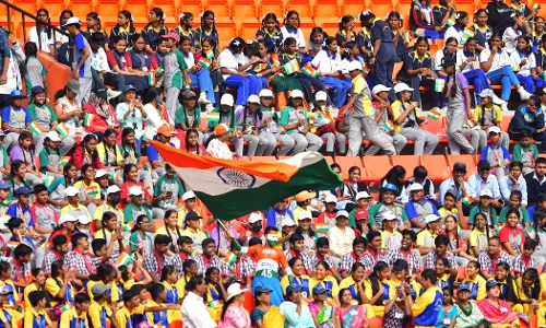 Uppal Stadium Caught in Republic Day Spirit