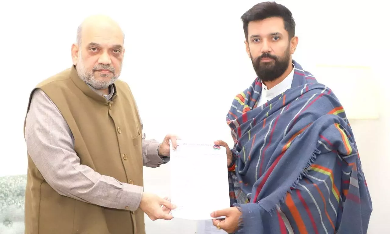 Chirag Paswan Meets Amit Shah, BJP Nadda in Delhi