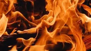 Factory Manufacturing Childrens Milk Bottles Engulfed in Flames