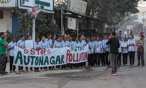 Residents in LB Nagar Protest Against Industrial Effluents Polluting Deer Park