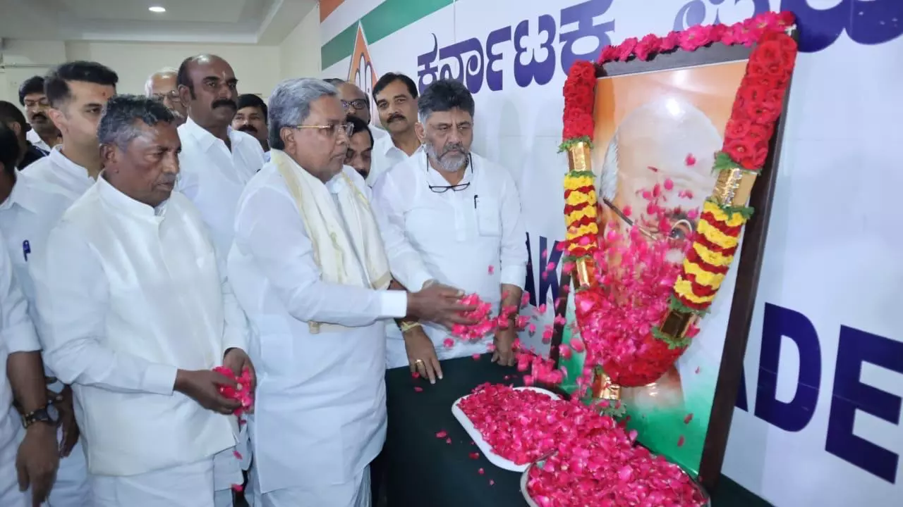 Keeping BJP Out of Power Is a Tribute to Gandhi, Said CM Siddaramaiah