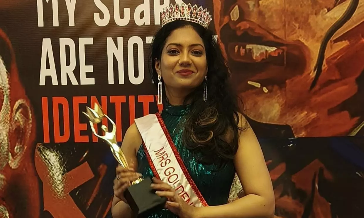 Radhika Naidu Wins Mrs. Golden Face of Hyderabad Title