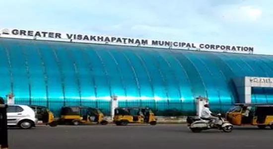 GVMC Commissioner Inspects Swarna Bharathi Stadium Works