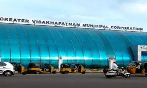 GVMC Commissioner Inspects Swarna Bharathi Stadium Works GVMC Commissioner Inspects Swarna Bharathi Stadium Works