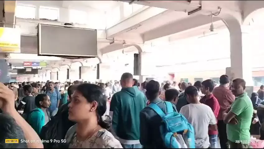 Secunderabad Station is Chaos as Trains Delayed Secunderabad Station is Chaos as Trains Delayed