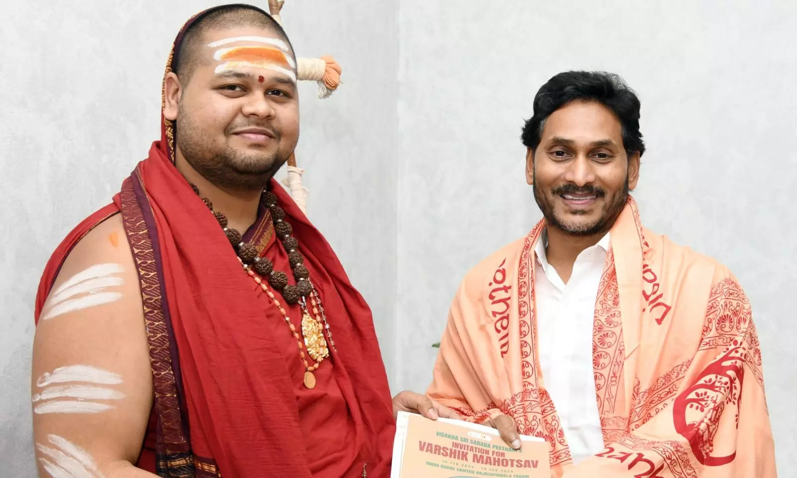 CM Invited Jagan for Visakha Sarada Peetham Fete