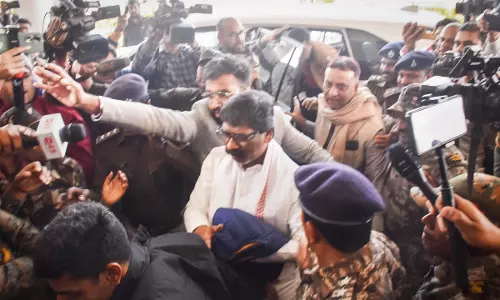 In ED custody, Hemant Soren arrives at Jharkhand Assembly for trust vote In ED custody, Hemant Soren arrives at Jharkhand Assembly for trust vote