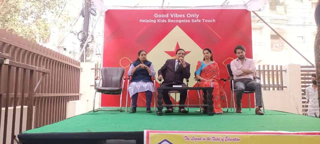 Yandamuri Veerendranath joins Star Maas Good Touch Bad Touch Awareness in Schools