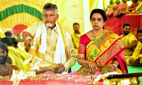 Raja Syamala Yagam by Naidu for three days seeking divine blessing
