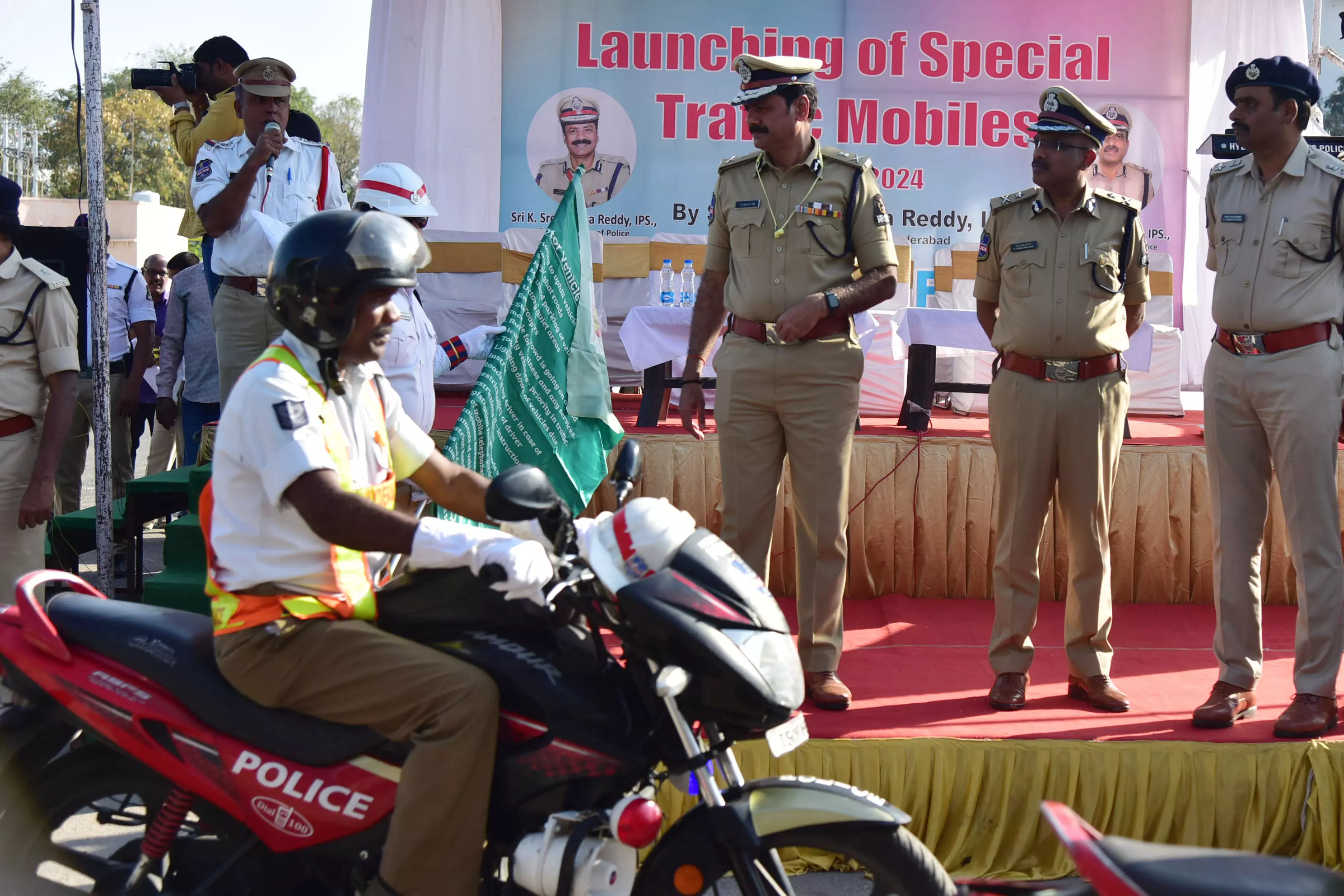 Hyderabad Police Launches 108 Two-Wheelers for Improved Traffic Management