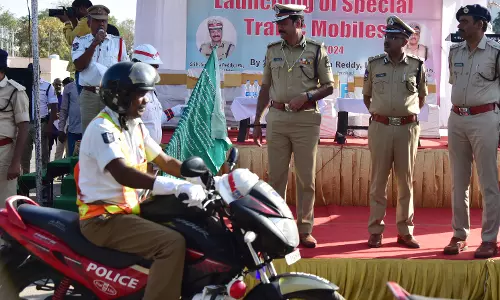 Hyderabad Police Launches 108 Two-Wheelers for Improved Traffic Management Hyderabad Police Launches 108 Two-Wheelers for Improved Traffic Management