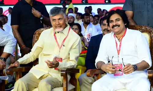 Tripartite Alliance Forms in Andhra Pradesh, Seat Sharing Nears Finalization Tripartite Alliance Forms in Andhra Pradesh, Seat Sharing Nears Finalization