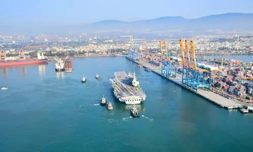 INS Vikrant makes maiden visit to ENC, Vizag