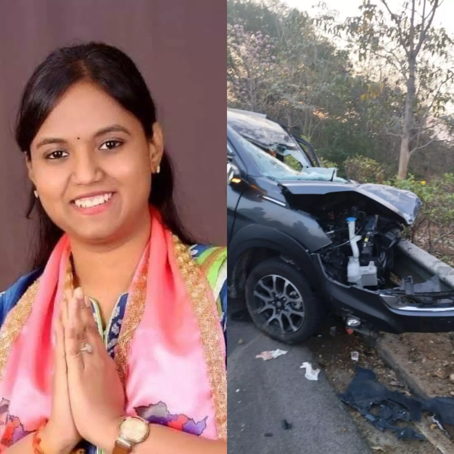 Telangana MLA Lasya Nanditha had escaped two mishaps before ORR Accident