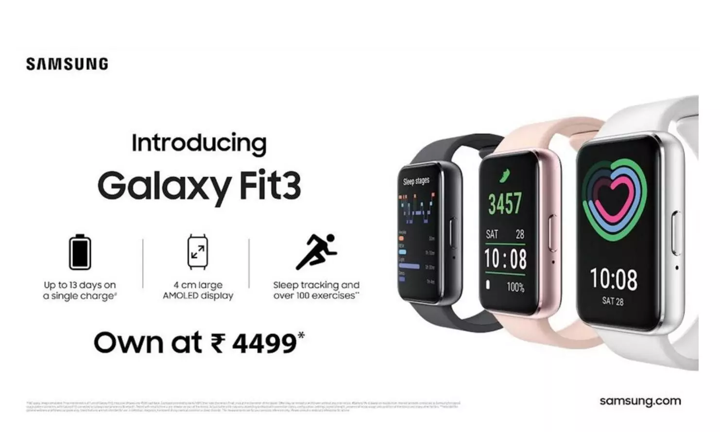 Samsung Galaxy Fit3 Features Price in India