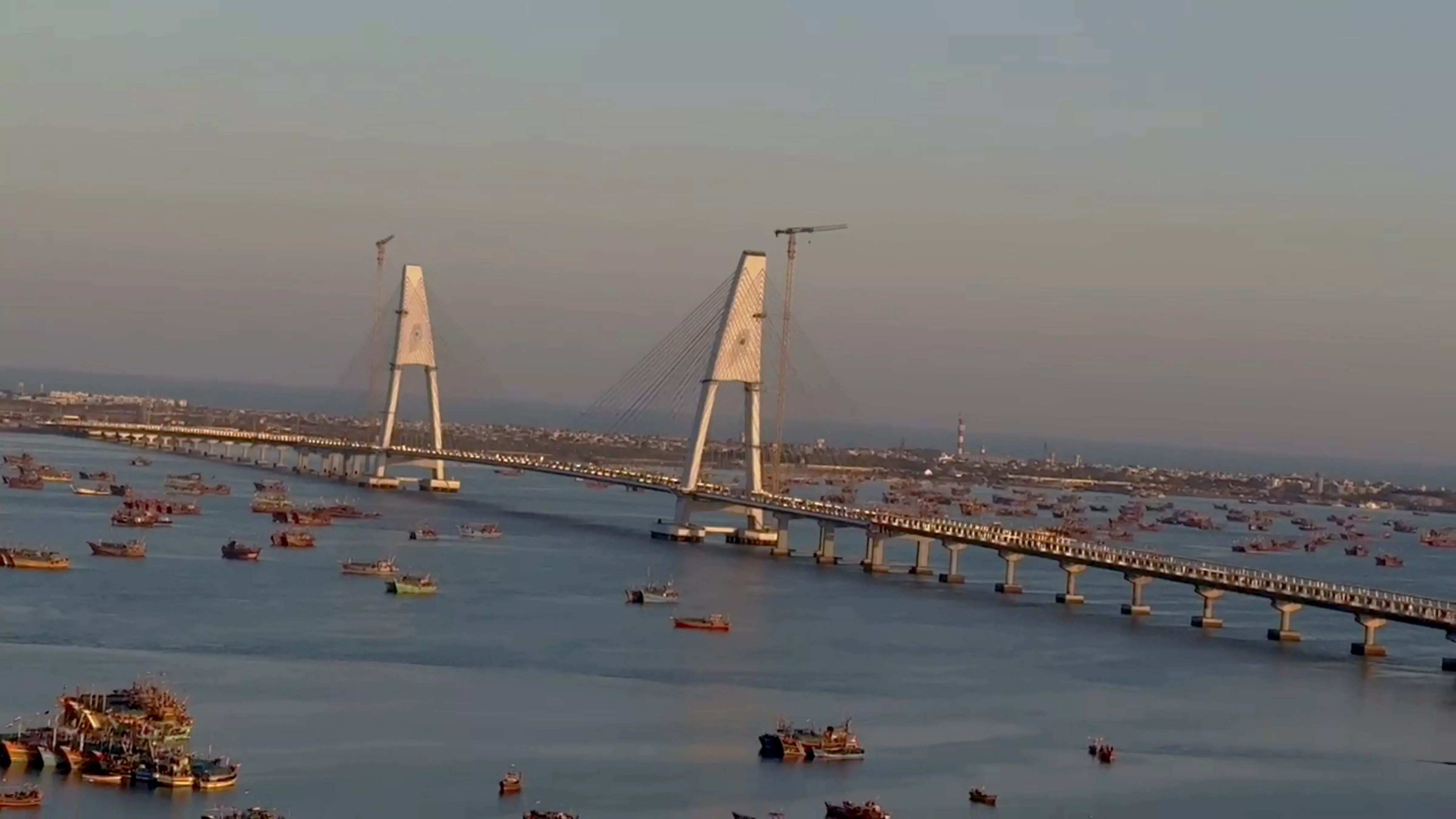 PM Modi inaugurates Sudarshan Setu, Indias longest cable-stayed bridge PM Modi inaugurates Sudarshan Setu, Indias longest cable-stayed bridge