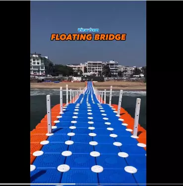 Floating bridge on Vizag’s R.K. Beach opens today Floating bridge on Vizag’s R.K. Beach opens today