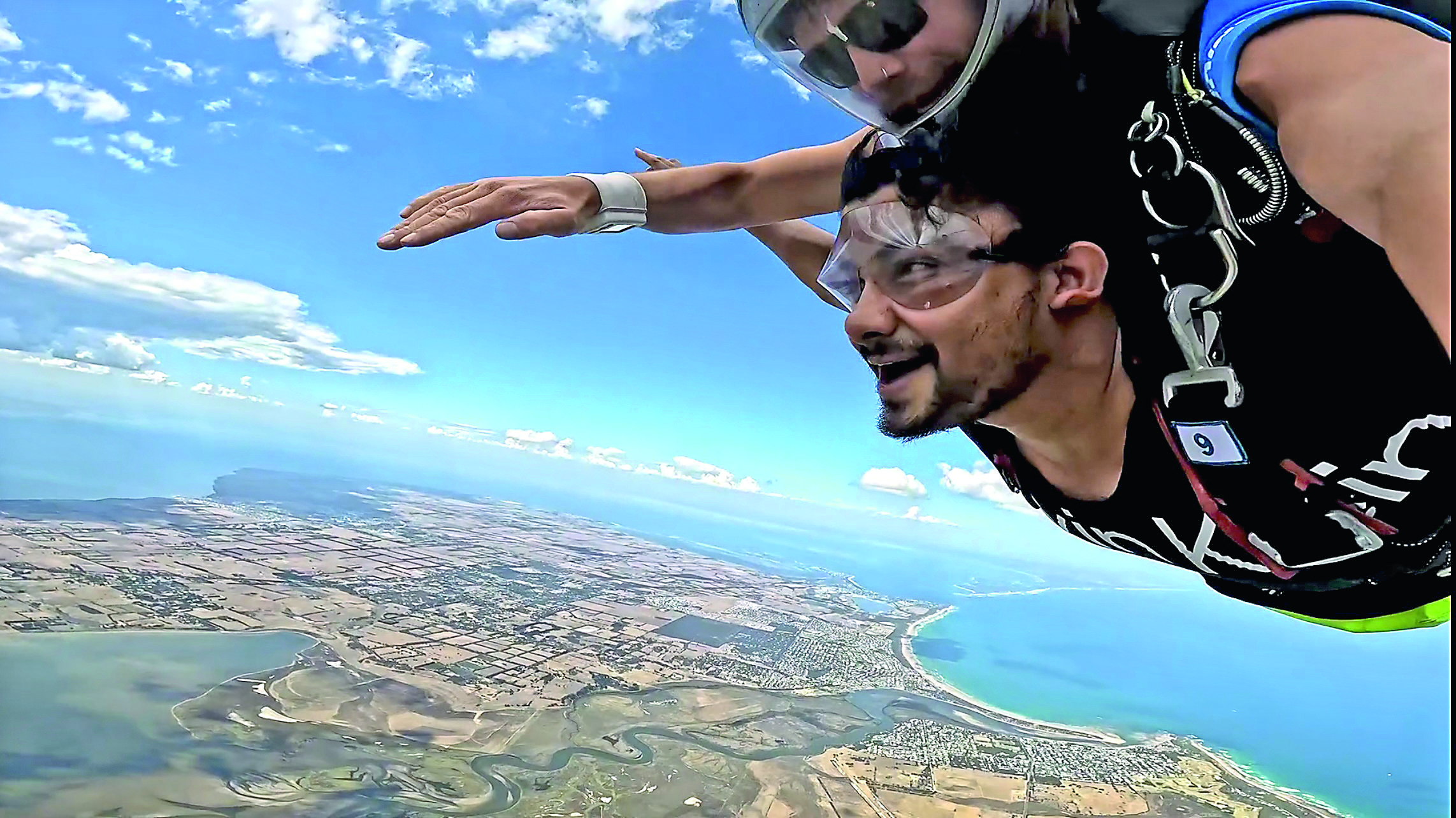 Sunny goes skydiving