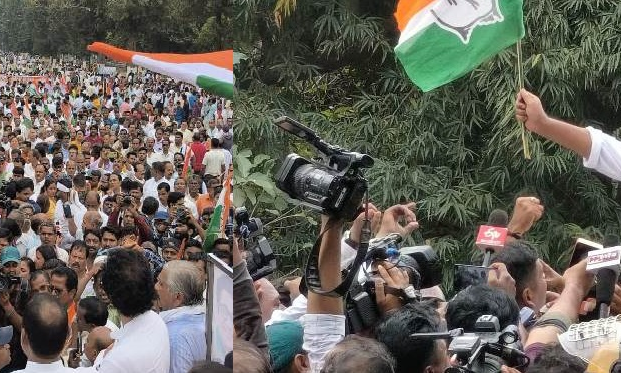 Congress leaders clash with Odisha police during protest over farmer’s issue