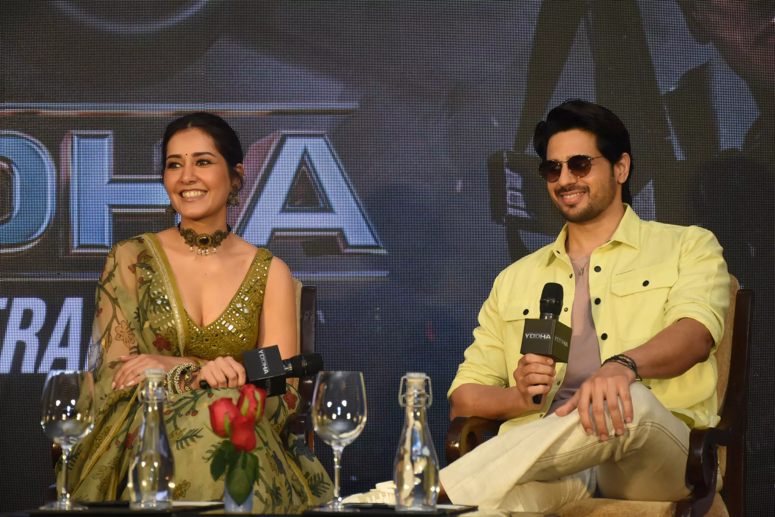 Siddharth Malhotra, Raashii Khanna in Hyderabad for Yodha promotions