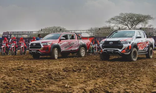 Dirt Bike Race in Bengaluru: Toyota Hilux Sparks Thrill in Indian Supercross Racing League
