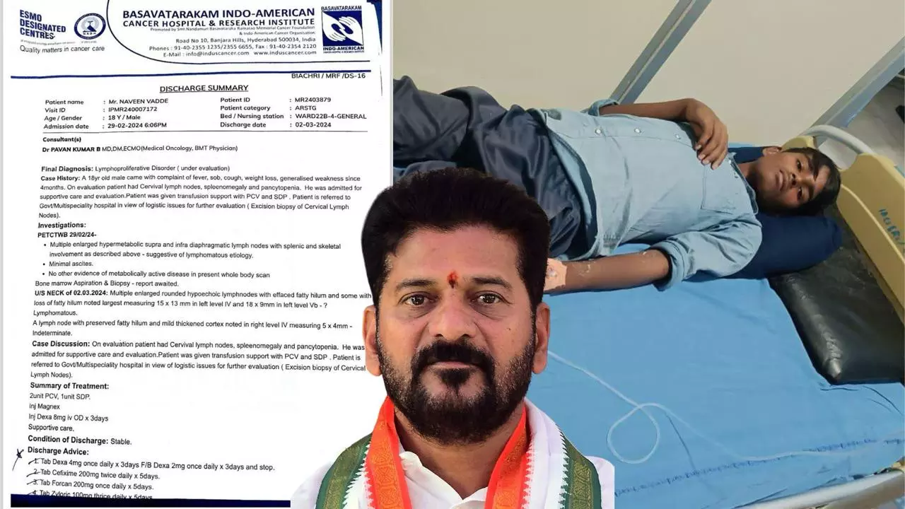 Telangana CM Revanth Reddy Vows Aid for Teen with Rare Blood Cancer