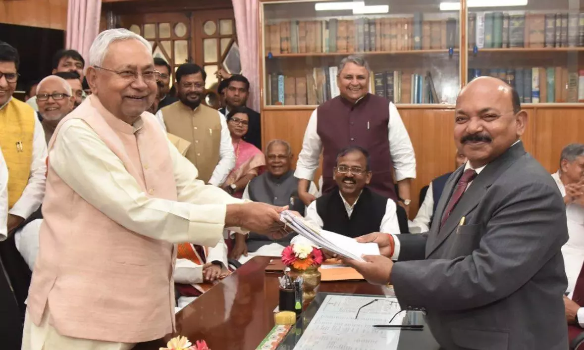 CM Nitish Kumar Files Nomination Papers for Re-Election to Legislative Council