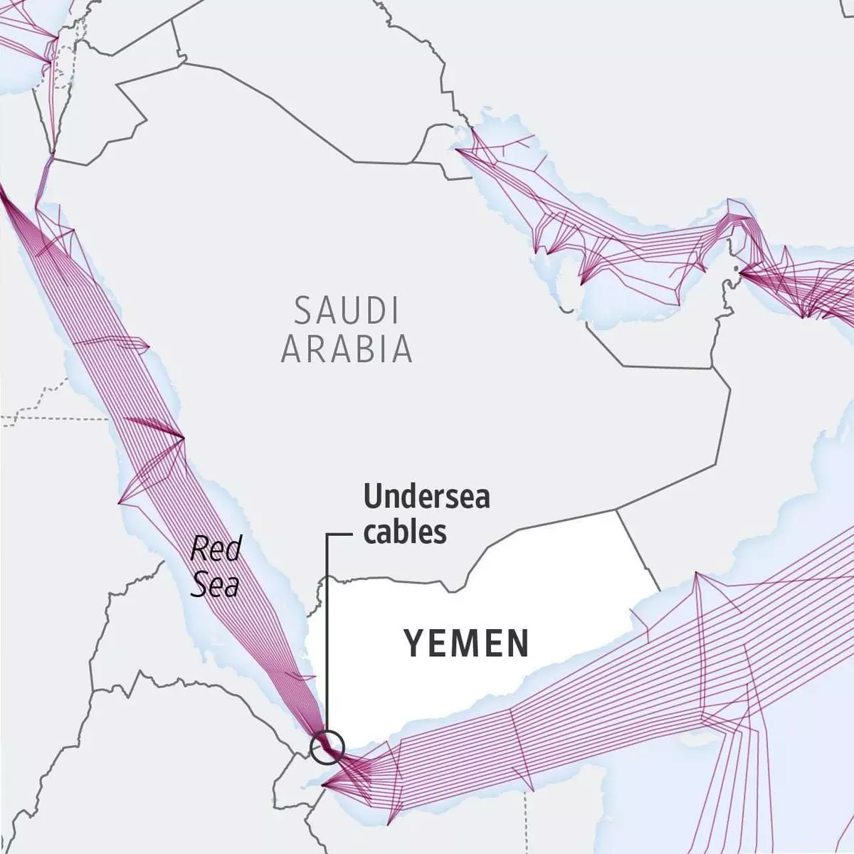 Damaged Undersea Cables In Red Sea Affect 25% Data Traffic Between Asia And Europe