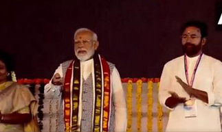 Telangana: PM Modi unveils several development projects worth Rs 7,200 crore at Sangareddy