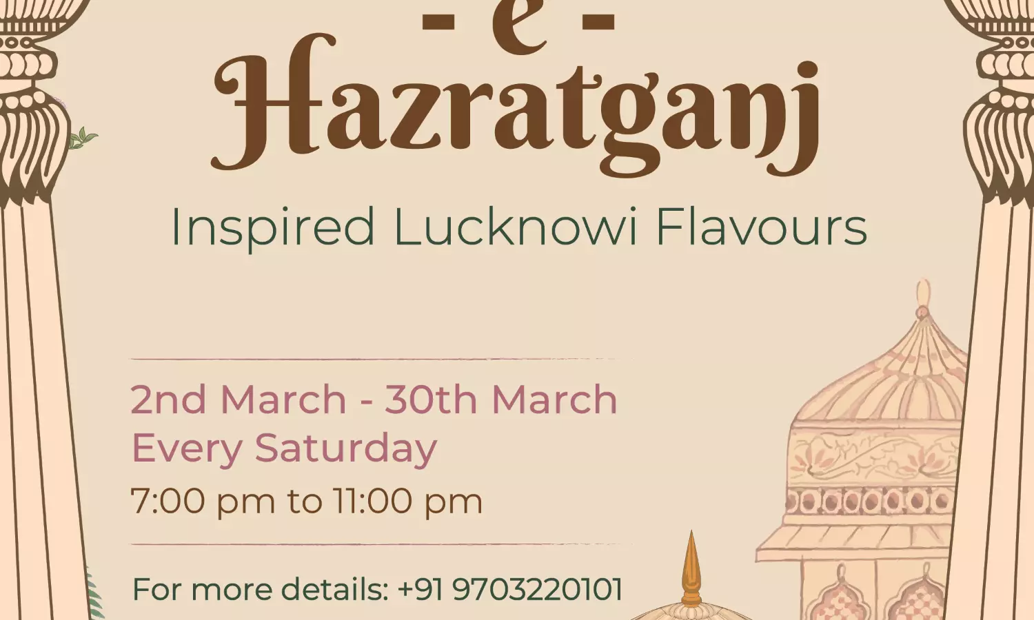 Lucknow Cuisine Zaika-e-Hazratganj at Novotel Hyderabad Airport