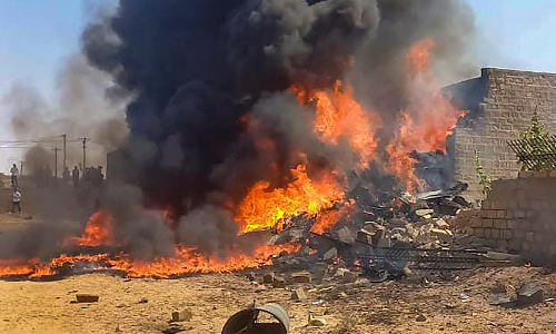 First Tejas Jet Crashes in Rajasthan First Tejas Jet Crashes in Rajasthan