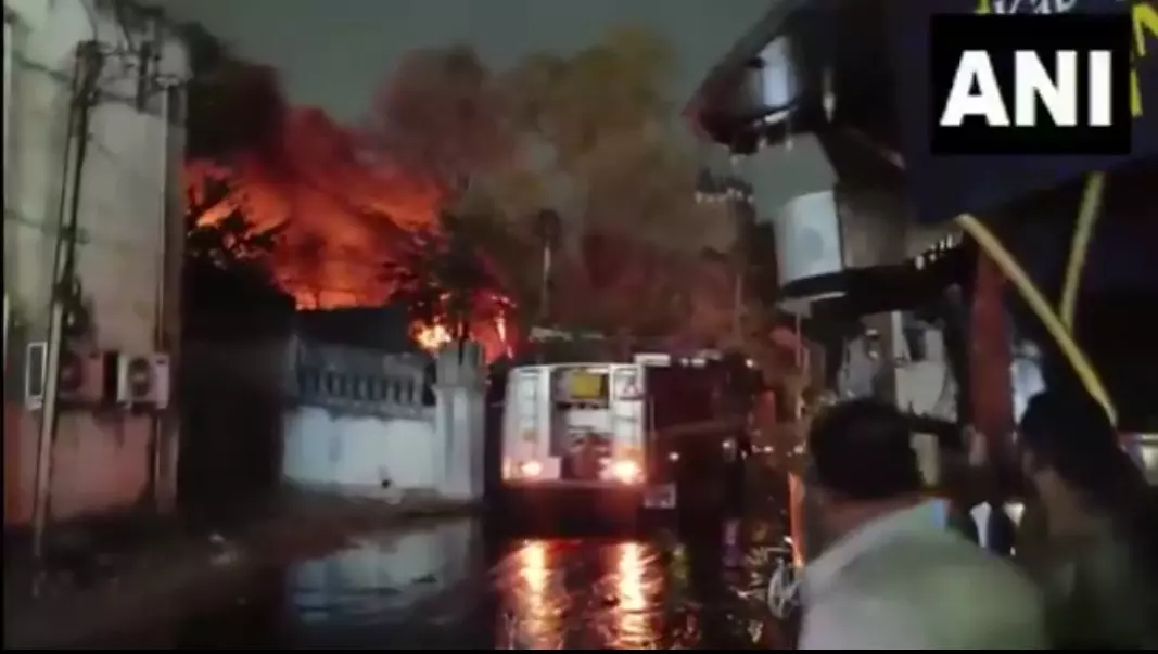 Fire hits Tolichowki petrol pump Fire hits Tolichowki petrol pump