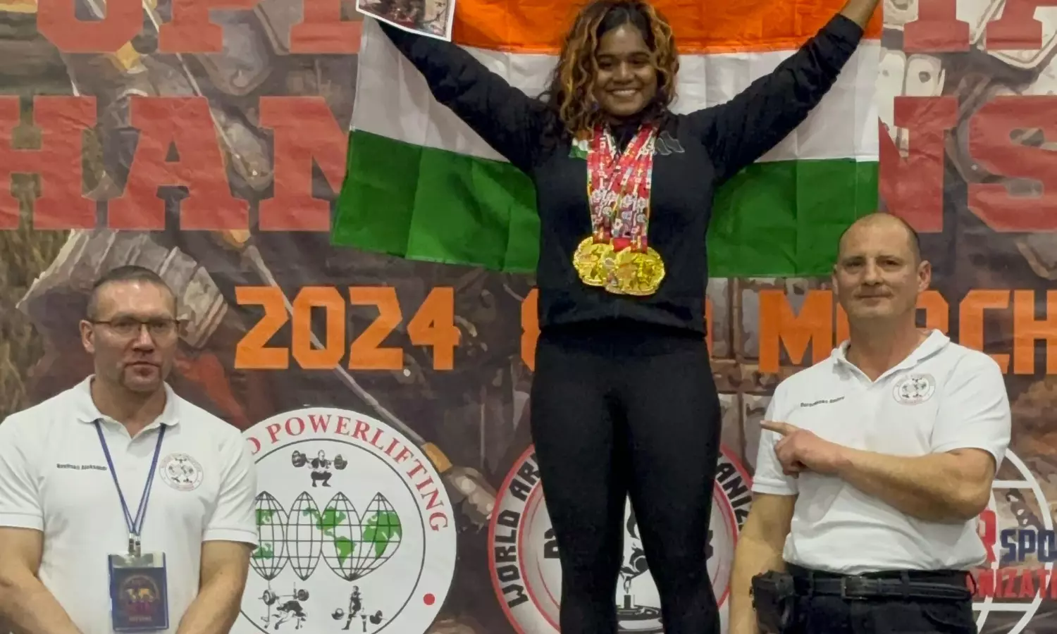 Ainala Shivani Bags 3 Gold in Asian Powerlifting Championship