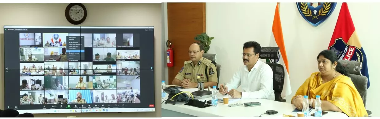 Hyderabad Police Commissioner Conducts Video Conference on Election Preparedness