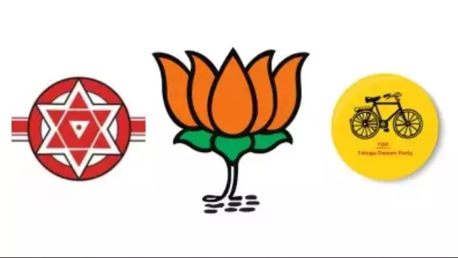 TD-JS-BJP Campaign to Target 160 Assembly, 24 LS Seats TD-JS-BJP Campaign to Target 160 Assembly, 24 LS Seats