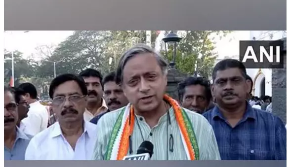 Lok Sabha polls: Congress MP Tharoor hits campaign trail in Thiruvananthapuram on Palm Sunday