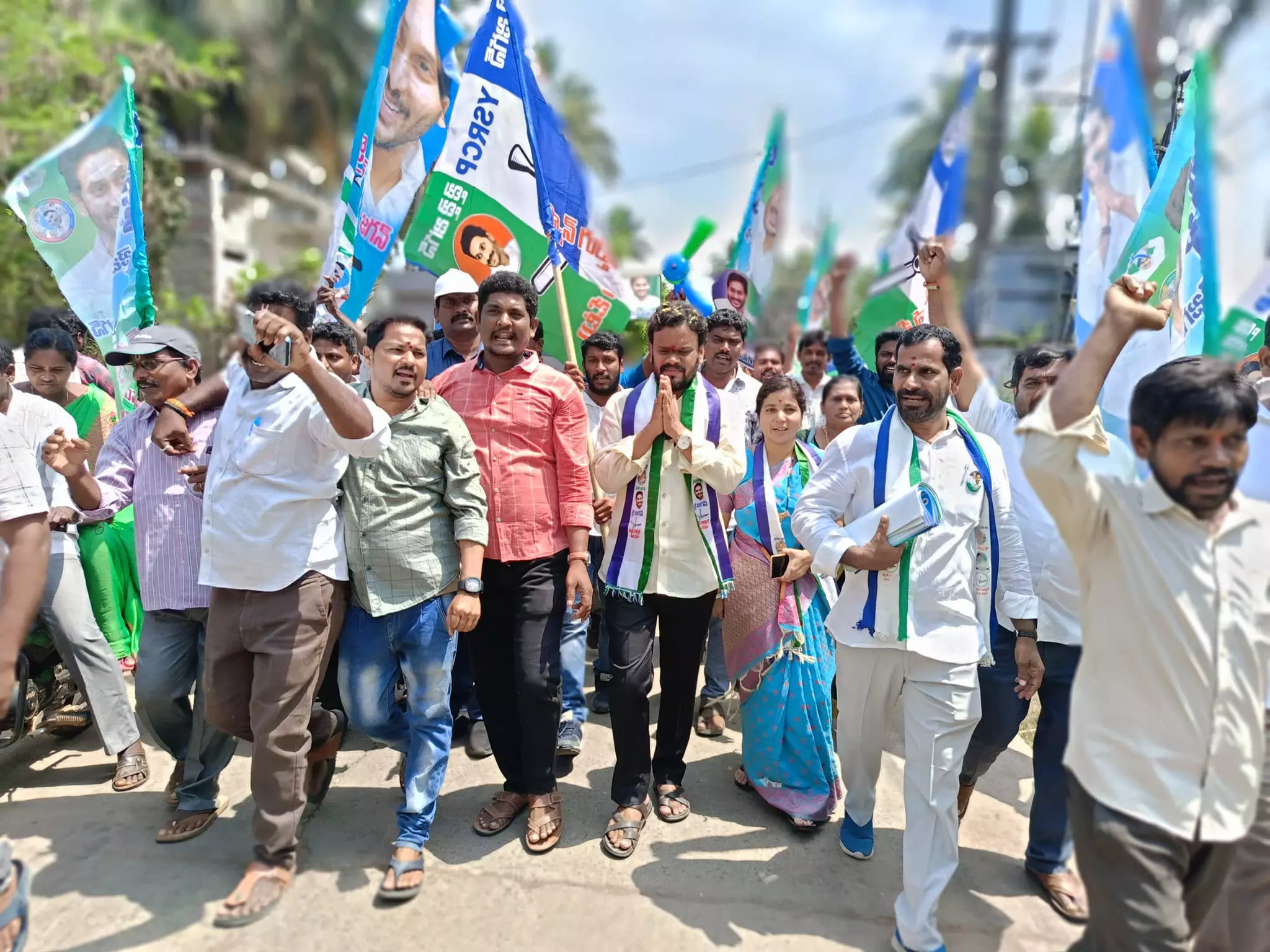 YSRC Conducts Rally in Ramachandrapuram