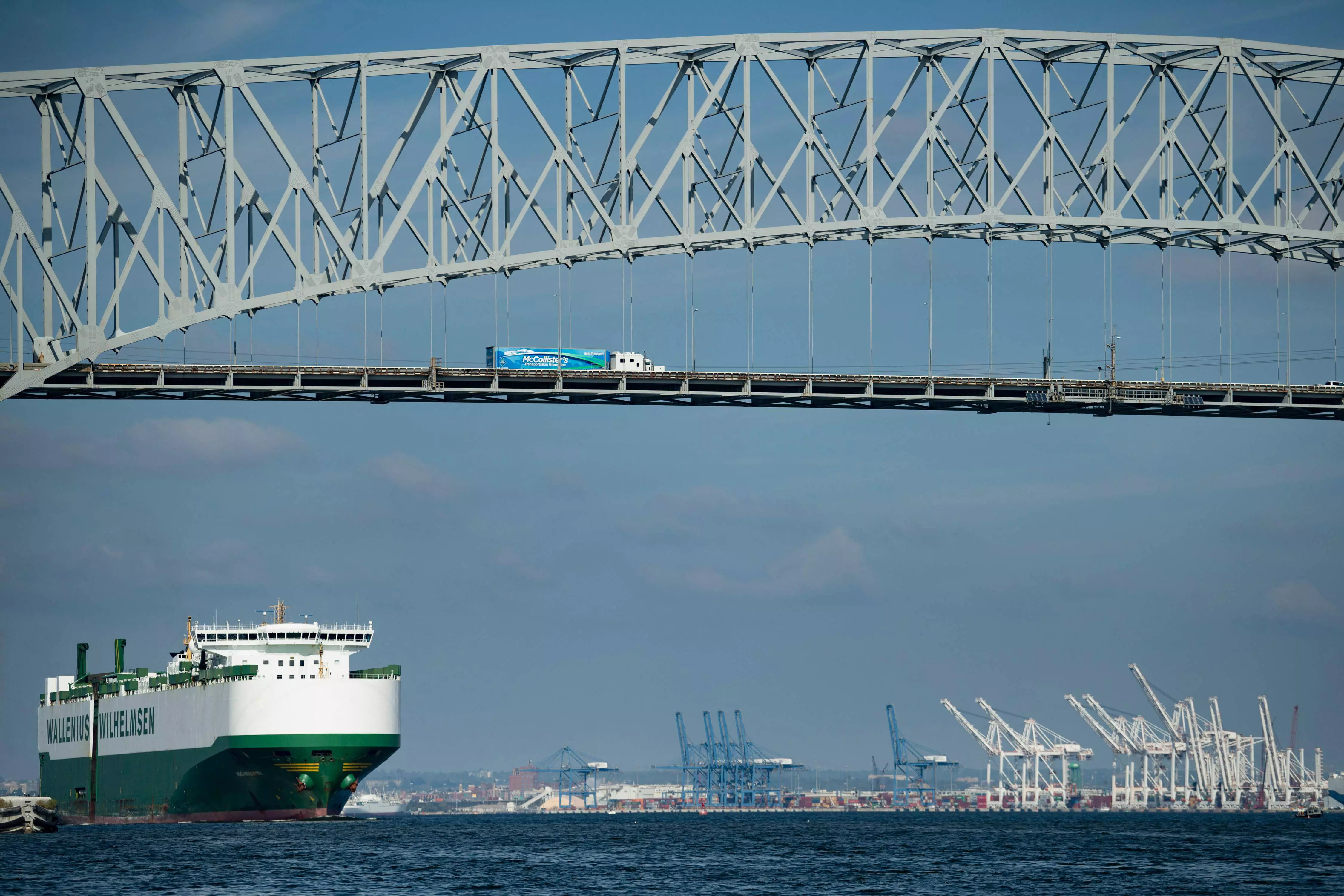 Key Bridge in Baltimore collapses after being hit by cargo ship