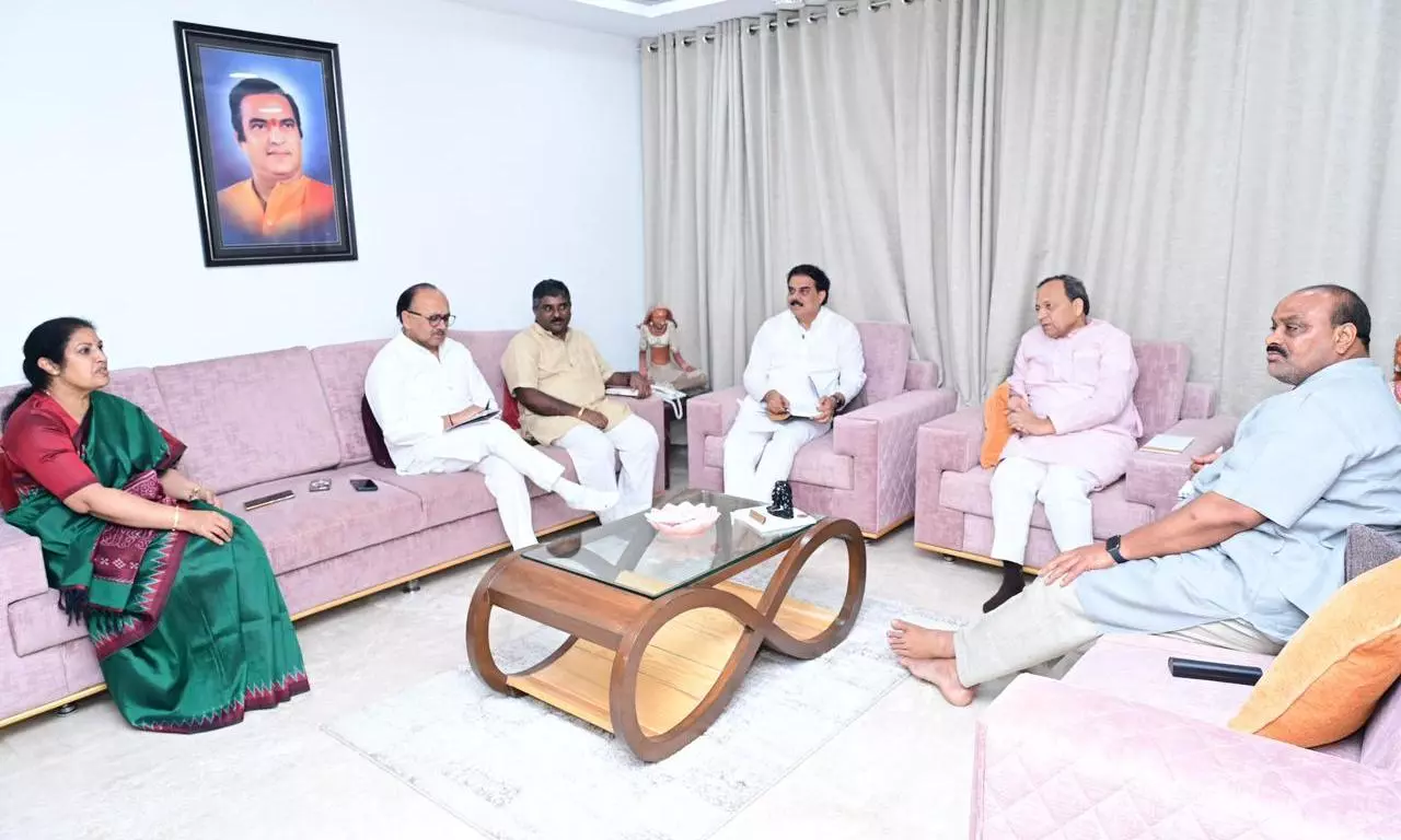 TD-JS-BJP Leaders Discuss Poll Strategy