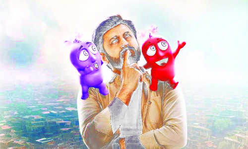 Rajini and Kamal are two of the avatars these pivotal figures take on in the fun movie Rajini and Kamal are two of the avatars these pivotal figures take on in the fun movie