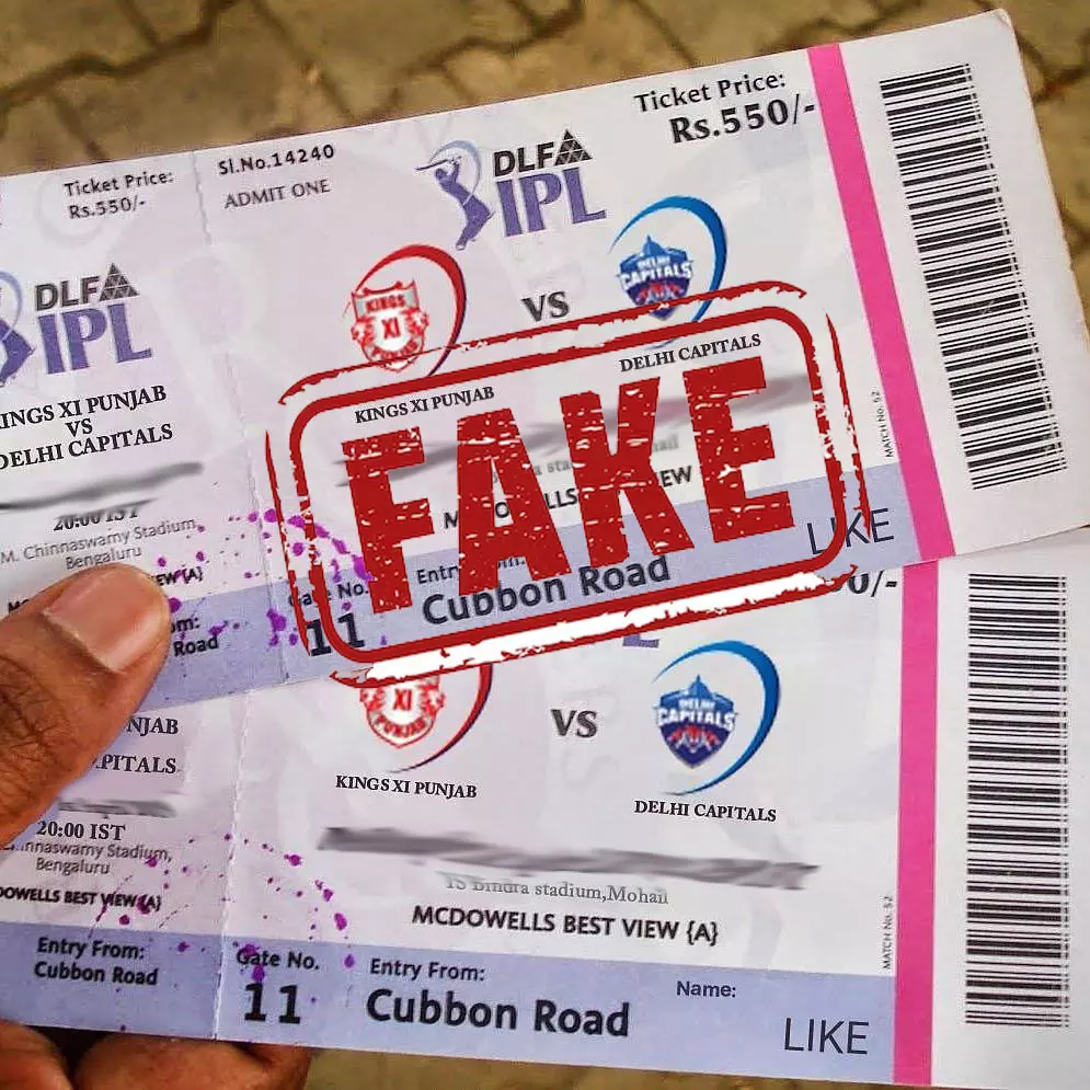 Cops Warn against Fake IPL Ticket Sales